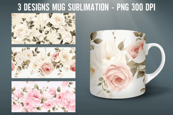 Download Rose Mug Wrap Sublimation Designs - Rose Collection
