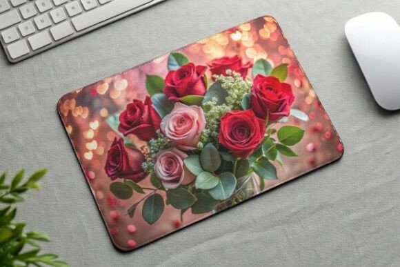 Download Rose &amp; Eucalyptus Floral PNG Mouse Pad - Rose Collection