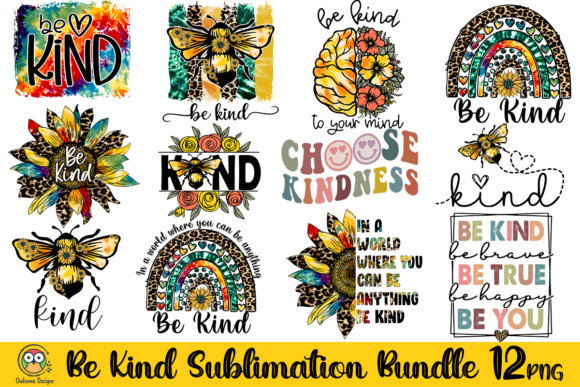 Download Be Kind Sublimation Bundle - Sublimation bundle Collection