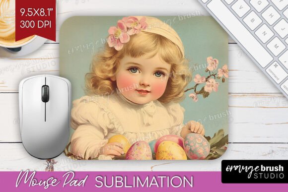 Download Retro Easter Mouse Pad PNG Sublimation - Easter mouse pad Collection