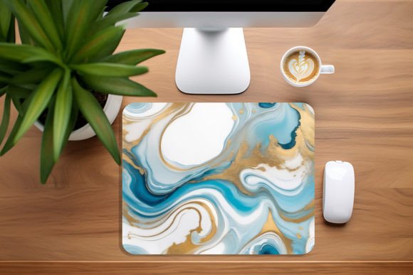 Download Blue &amp; Gold Marble. MousePad Sublimation - Mousepad Collection