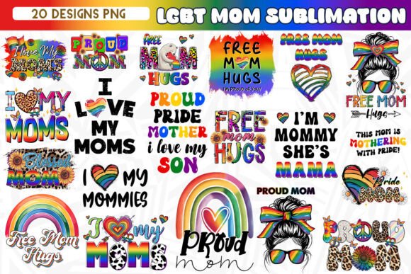 Download LGBT Mom Sublimation Bundle - Sublimation bundle Collection