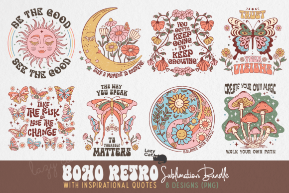 Download Boho Retro PNG Sublimation Bundle - Sublimation bundle Collection