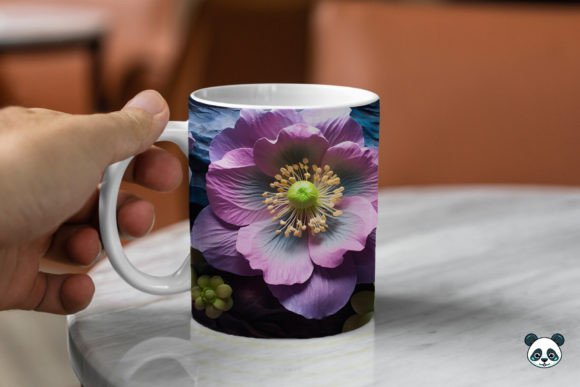 Download 3D Lenten Rose Mug Wrap Sublimation - Rose Collection