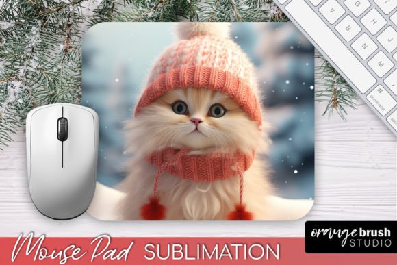 Download Christmas Mousepad Sublimation Cat PNG - Mousepad Collection