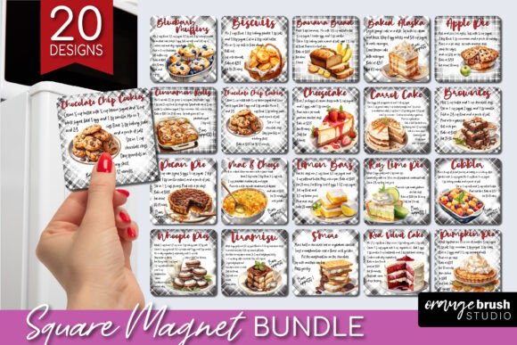 Download Baking Recipe Magnet Sublimation Bundle - Premium Resources