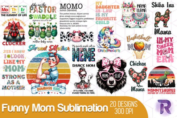 Download Funny Mom Sublimation Bundle - Sublimation bundle Collection