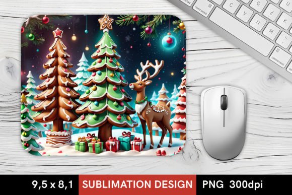 Download 3D Gingerbread Christmas MousePad Design - Mousepad Collection