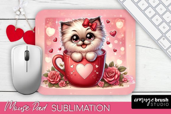 Download Valentines Day Cat Sublimation Mousepad - Mousepad Collection