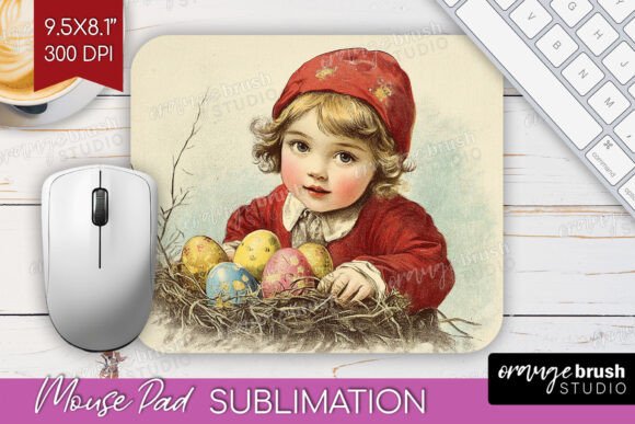 Download Retro Easter Mouse Pad PNG Sublimation - Easter mouse pad Collection